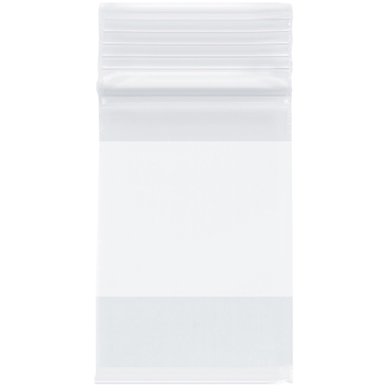 Plymor 2" x 3", 4 Mil with White-Block Heavy Duty Zipper Reclosable Plastic Bags